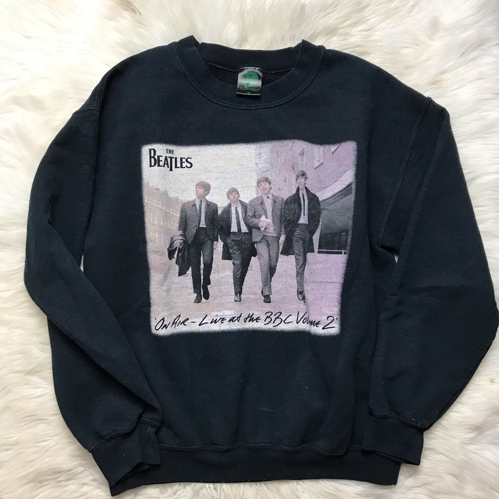 Beatles Graphic Band Crewneck Sweatshirt